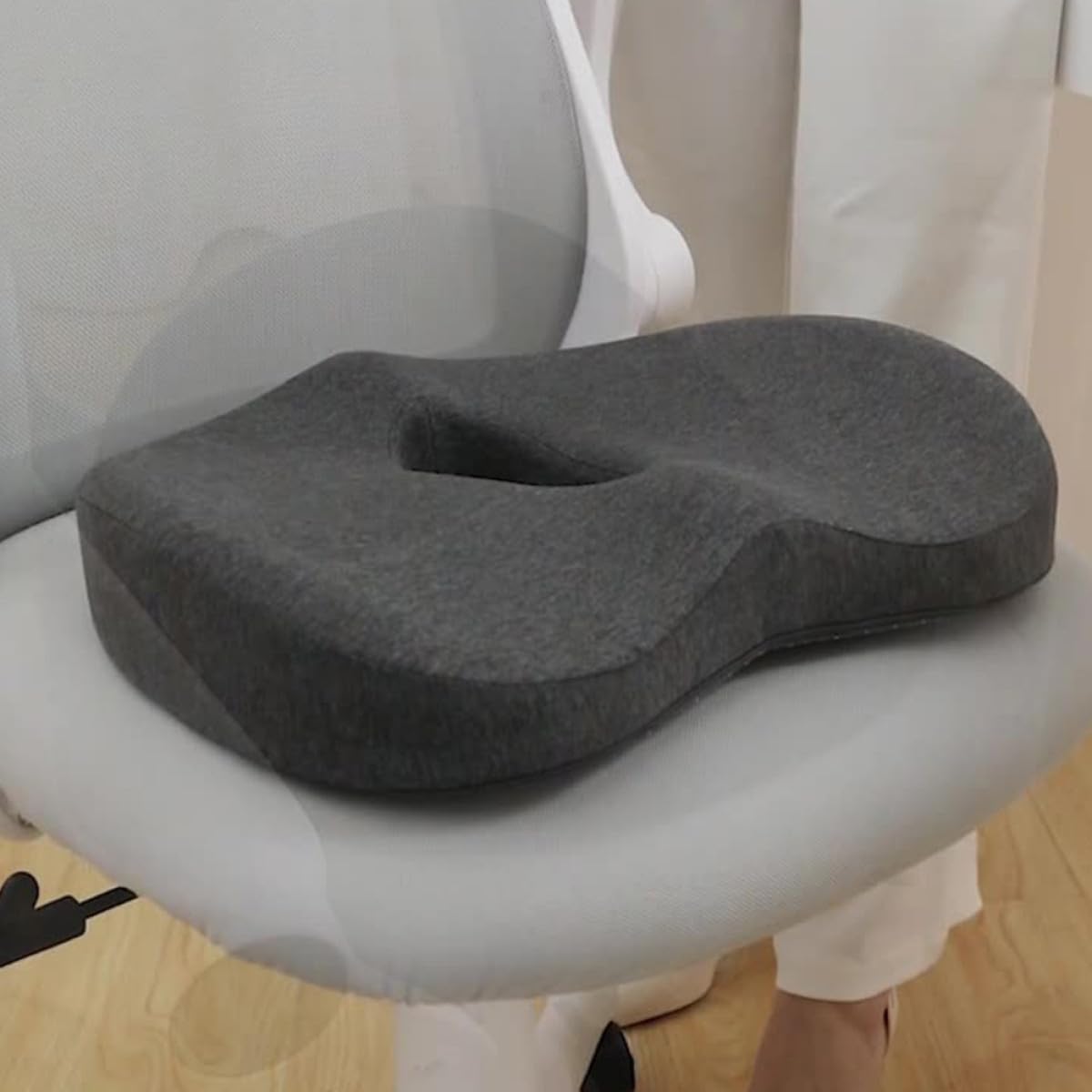 Cuscino da seduta in memory foam a media altezza, per ufficio e auto, ergonomico, per alleviare la pressione, con fodera traspirante per comfort e postura sana