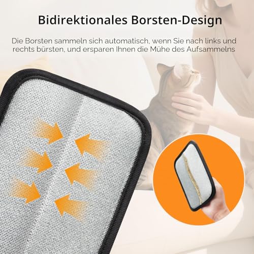 INABULETWO Statische Tierhaarentfernungshandschuhe, wiederverwendbar, elektrostatisch, Tierhaarentferner, Fellpflege-Handschuhe, Bürstenwerkzeug für Couch, Möbel, Teppich, Autositz, 2 Stück