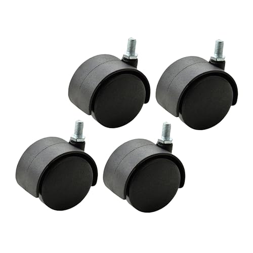 Miniatura 3 de Operitacx 8 ruedas giratorias, ruedas giratorias para sillas de juegos, ruedas pequeñas para silla, para alfombras, escritorio, silla, ruedas de