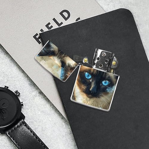 Funda para encendedor diseño Siamese Cat Art miniatura 7