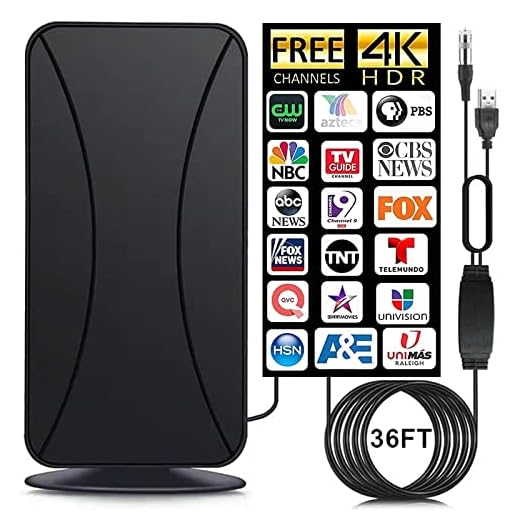 TV Antenna - 2023 Amplified HD Digital Indoor TV Antenna Booster 500+ Miles Range - Digital HDTV Antenna for Smart TV Free Local Channels 4K HD 1080P All TV's VHF UHF - 36ft Coax Cable/AC Adapter