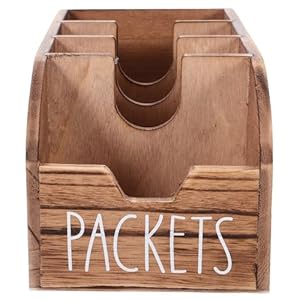 Popetpop Holz Teebeutelablage Organizer Rustikal