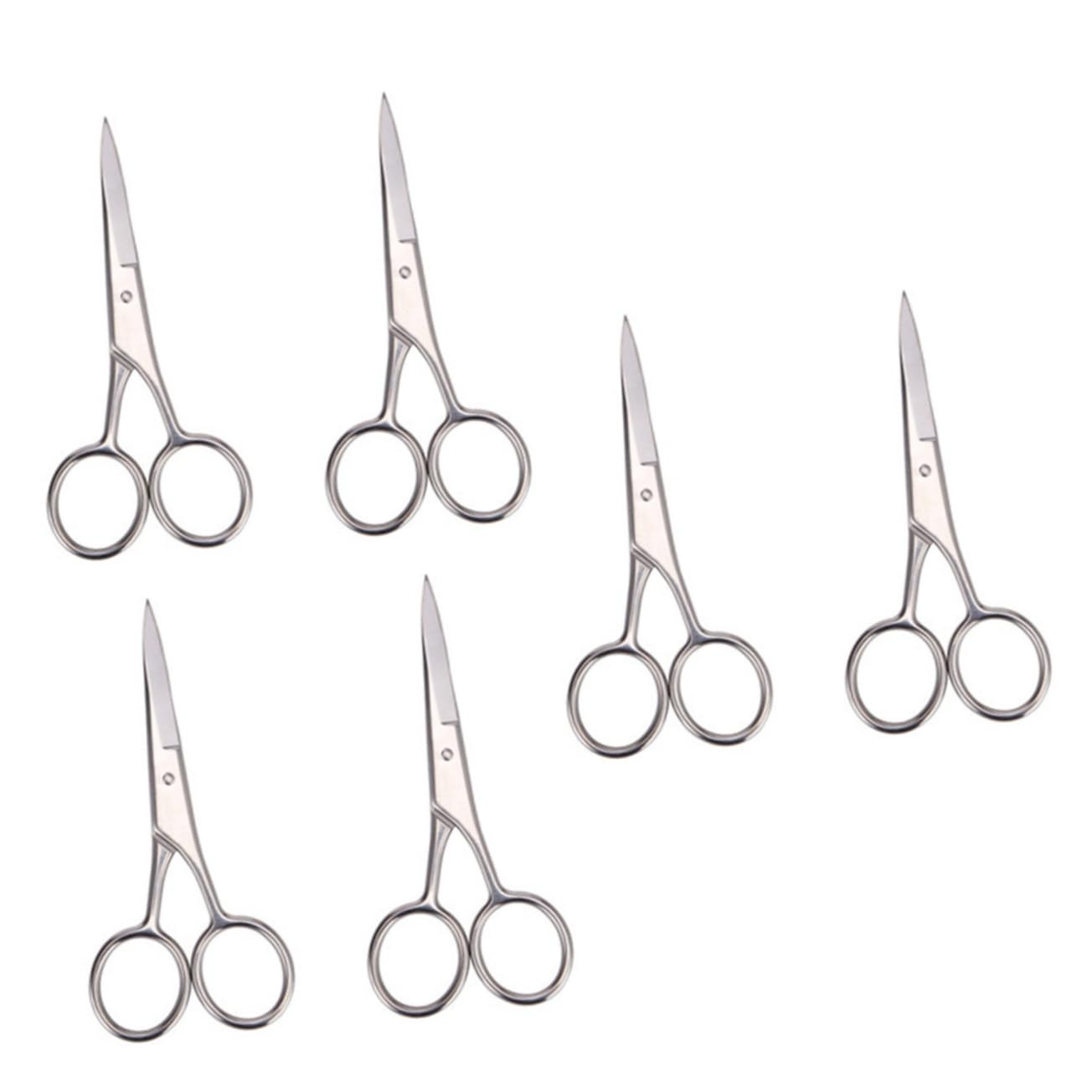 FOMIYES 6 Pz forbici per baffi cesoie per del viso forbici da barba ricurve atrezzi taglia baffi per tagliare la barba cosmetico piccole uomo