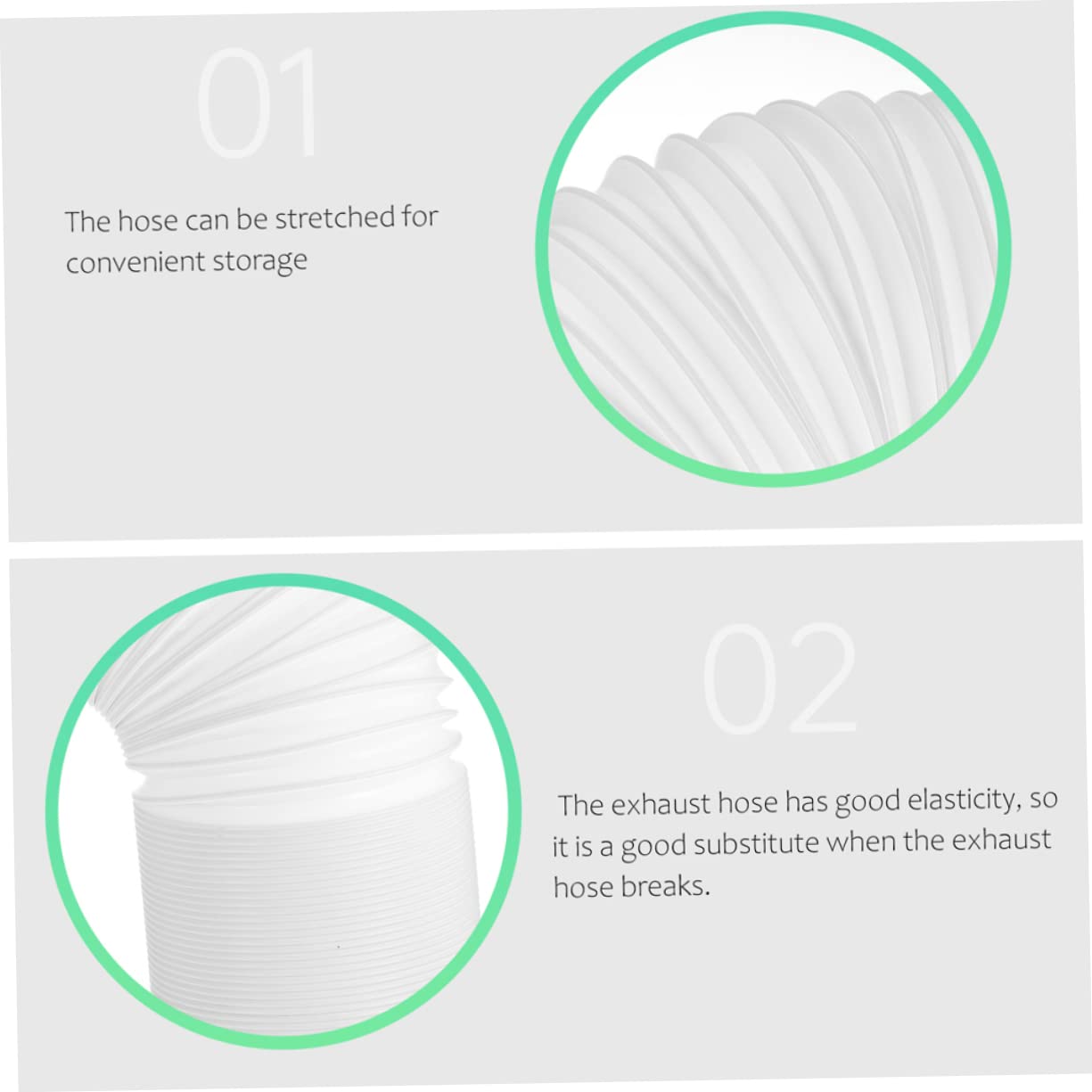 Tubo Scarico Condizionatori Portatili Flessibile 15cm Bianco | Estensione Tubo Climatizzatore Portatile, Tubo di Scarico Aria per Camera e Ufficio, Pp Resistente