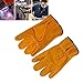 Leather Work Large Gloves for Men or Women, for Gardening, Tig/Mig Welding, Construction, Chainsaw, Farm, Utility, Firm Grip, Durable,Yellow