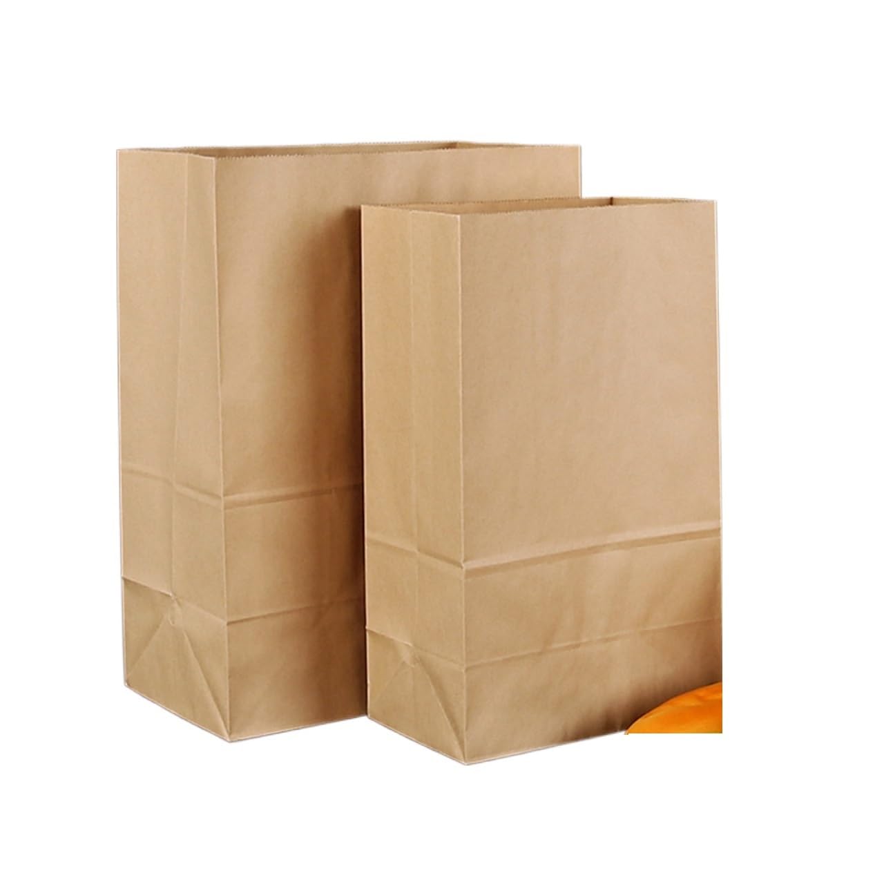 25/50 pezzi Sacchetti di carta Kraft Marrone Squisito Sacchetto regalo Cibo da asporto Imballaggio for dolciumi Conservazione(50Pcs,21x12x7cm)