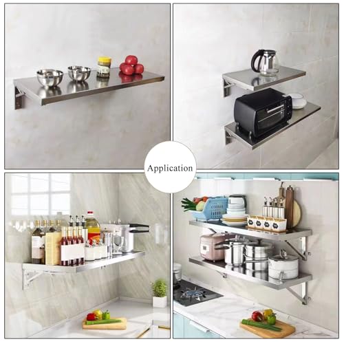 Table murale pliable extérieure et intérieure avec plateau inox