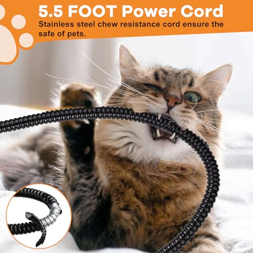 Heated-Pet-Bowl-for-Dogs-Cats-Heated-Pets-Bowl-Outdoor-Water-Bowl-for-Rabbit-Chicken-Duck-Squirrel-25L-85-Ounces-35-Watts-Feral-Cat-Feeding-Station-No-More-Frozen-Food-or-Water-Grey