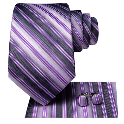 Image of Hi-Tie Mens 70inches Tie Set Extra Long Necktie for Men Cufflinks Handkerchief Big Tall Men Business Wedding