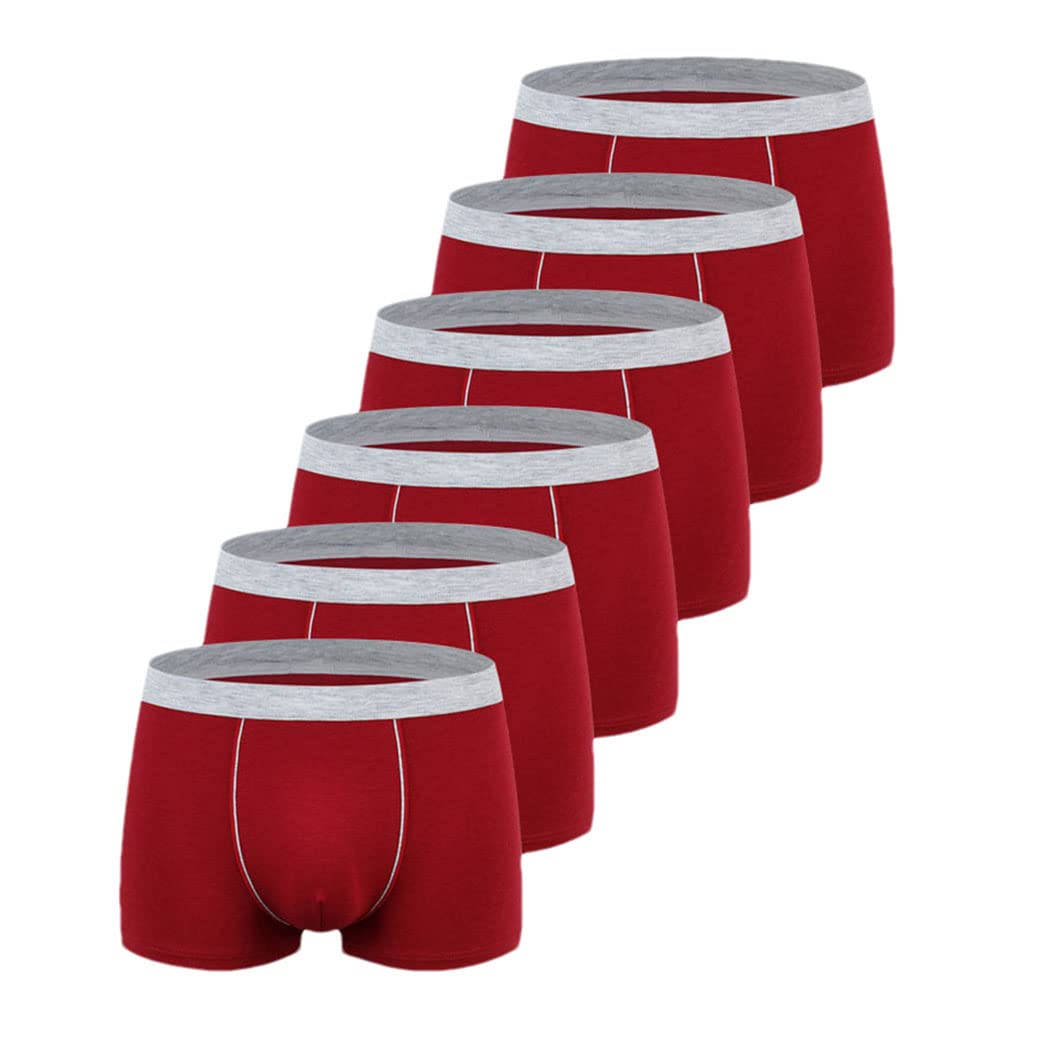 keusyoi 6 Pz/lotto Intimo Di Grandi Dimensioni Boxer Degli Uomini Solido Cotone Mutandine Uomo Senza Cuciture Traspirante Mens Boxer