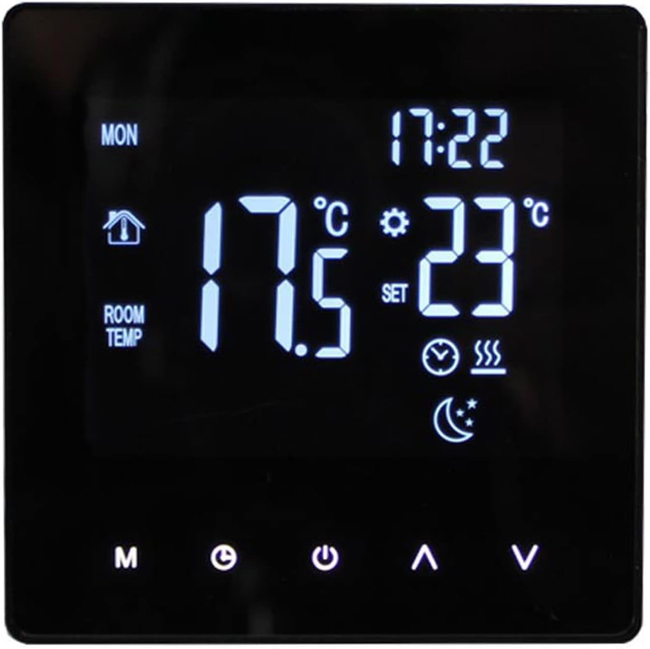Wifi Smart Thermostat, Touch Screen Temperature Controller Smart Thermostat for Combi Boiler -16A Programmable Thermostat Suitable for Tuya App/Smart Life App, Control Boiler and Hot Water