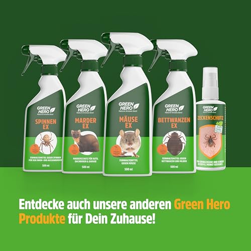 Mäuse Ex Spray zur Mäuseabwehr & Rattenabwehr, 500 ml Mäuseschreck gegen Mäuse & Ratten, Abwehrmittel für Haus, Dachboden, Garten & Outdoor, Mäusespray zum Vertreiben und als Abschreckung