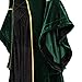 Haorugut Renaissance Costume Women Medieval Dresses Velvet Lace Up Irish Dress Faire Costumes Green Black S, ZYL6503-lv+hei-S