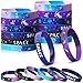 Outer Space Party Silicone Bracelets, Alien Astronaut Toys Rubber Wristbands, Alien Astronaut Toys Galaxy Star Space Party Favors for Kids Space Birthday Themed Party Decorations Supplies (24 Pcs)