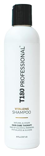 Vitalizing Shampoo - Champú natural para cabello fino, normal y teñido - Fórmula de limpieza suave, cuidado vegano del cabello, sin sulfatos,