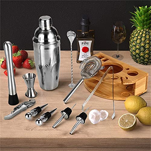 Set coctelera y kit bartender acero inoxidable 12 piezas miniatura 3
