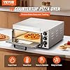VEVOR Forno per Pizza Commerciale da Banco, 406 mm Singlo Piano, Forno Elettrico per Pizza in Acciaio Inox con Pietra e Maniglia, Macchina per Pizza Interna per Ristorante, Forno per Pizza a Casa