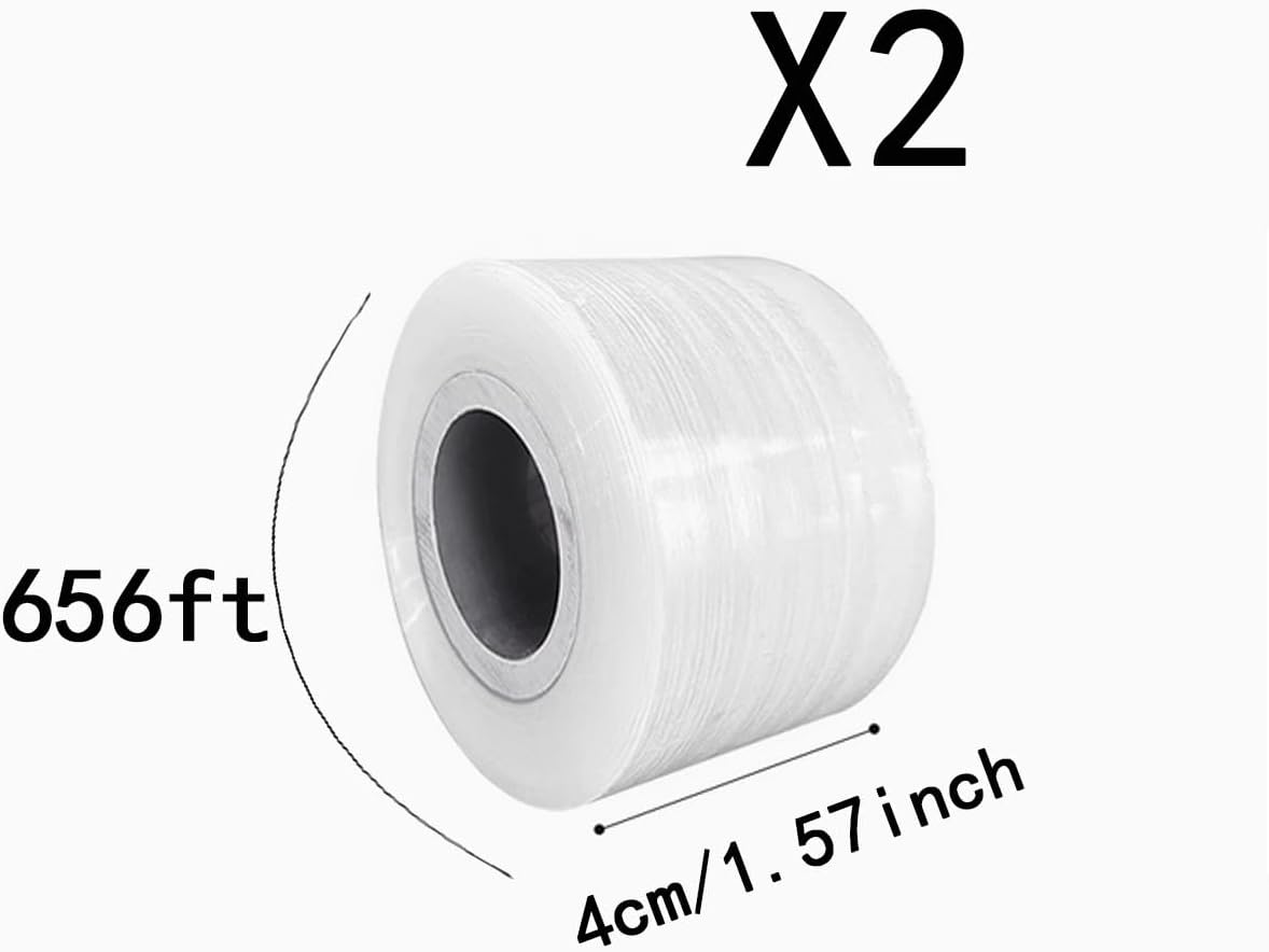 1.57 * 1312ft Heavy Duty Stretch Wrap, Stretch Film for Bottles Jars Seals Cans, Bottle Sealer Mini Shrink Wrap Roll, for Garden Grafting Plant Tape Packing Supplies