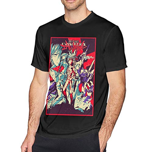 MULINSEN Anime Short-Sleeve Cotton T-Shirt for Men (Black, Medium) (X-Large, Black)
