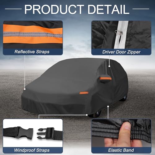Housse de voiture pour Subaru Legacy Hatchback - Bâche auto imperméable 210D avec zip - 6