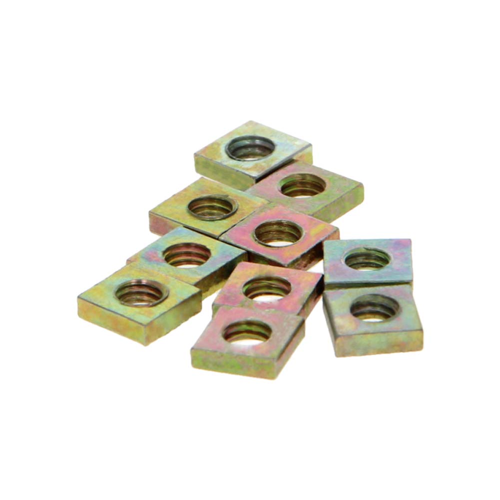 MroMax M4 x 7 x 2 mm dadi quadrati filettatura dadi macchina dadi di fissaggio strumenti di fissaggio in acciaio al carbonio zincato 20 pz