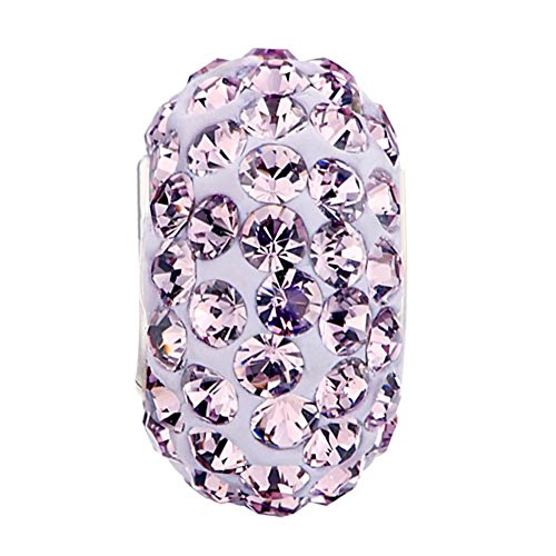 CharmSStory 925 Sterling Silver Purple Simulated Birthstone Charms Synthetic Crystal Bead For Bracelets3