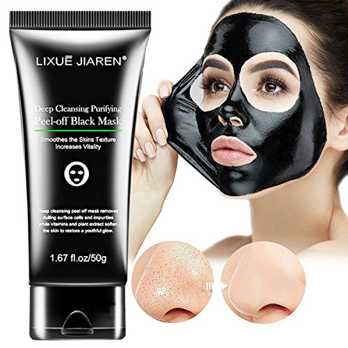 MIXSight Blackhead Remover Mask, Activated Charcoal Purifying Peel Off Mask Black Deep Cleansing Mud Face Mask For Acne Blackhead (1.67 fl.oz)