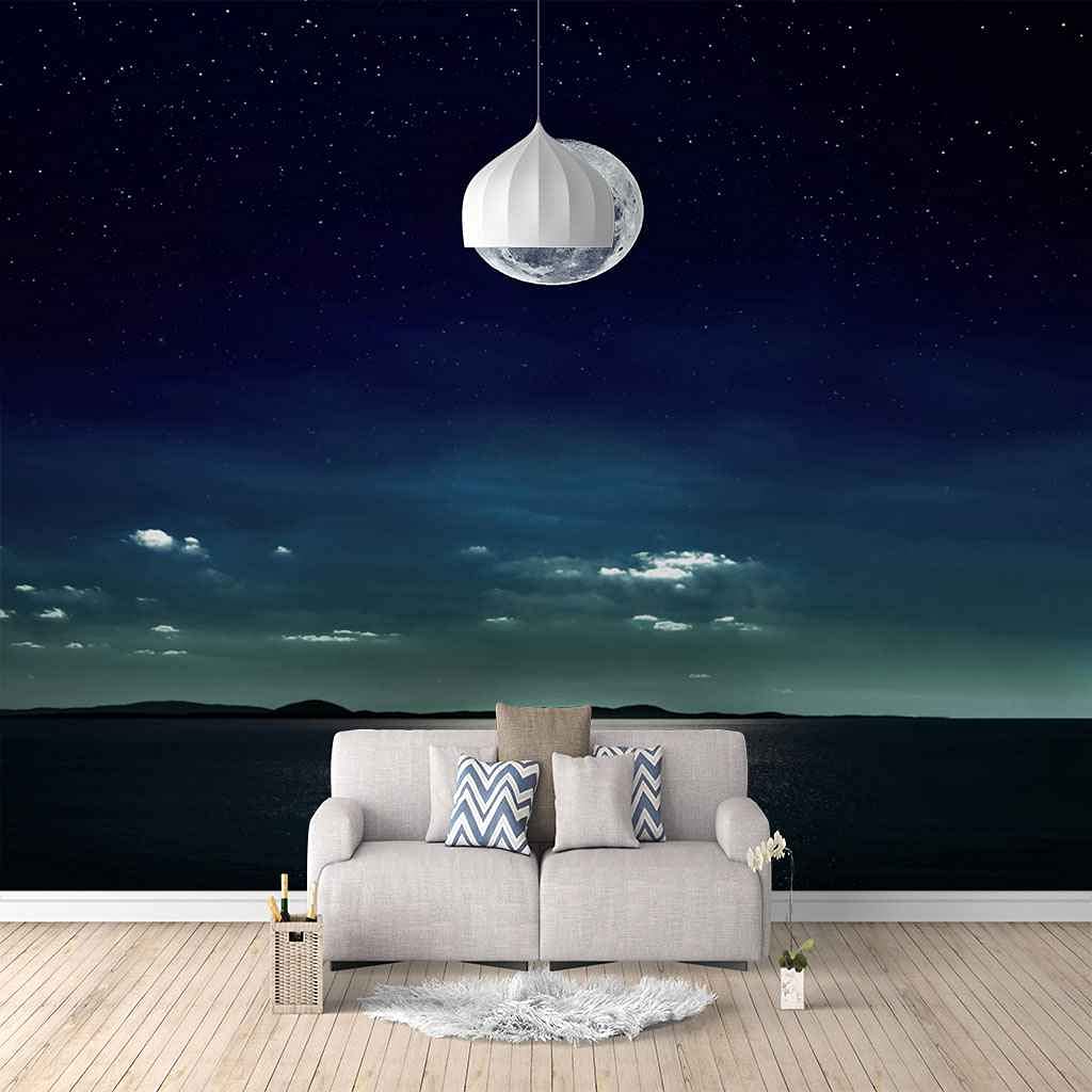 Papier Peint Panoramique Bleu pour une Chambre d'Ado Cosy
