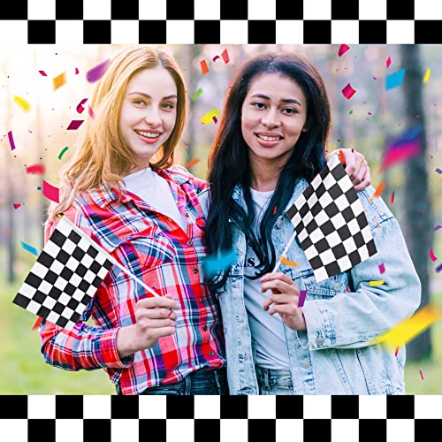 Mini drapeau à carreaux noir et blanc pour départ de course