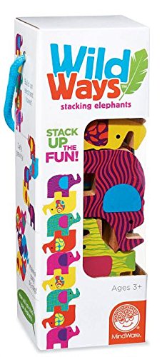 MindWare Wild Ways Stacking Wooden animals toys: Elephants