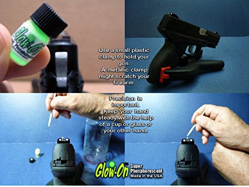 Glow-On Red "Bubble Gum Red", Super Phosphorescent Gun Night Sights Paint. Small 2.3 Ml Vial. Concentrated Super Bright Long Lasting Glow. #TOP6