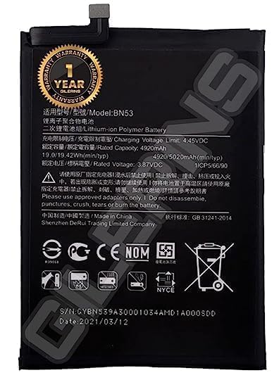 Image of Original BN53 Battery for Redmi Note 9 pro M2003J6B2G Battery with 1 Year Warranty ***(S001)