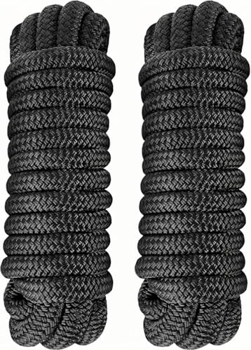 Dock Lines 2 Pack 5/8" x 50' Nylon Boat Dock Lines with Eyelet