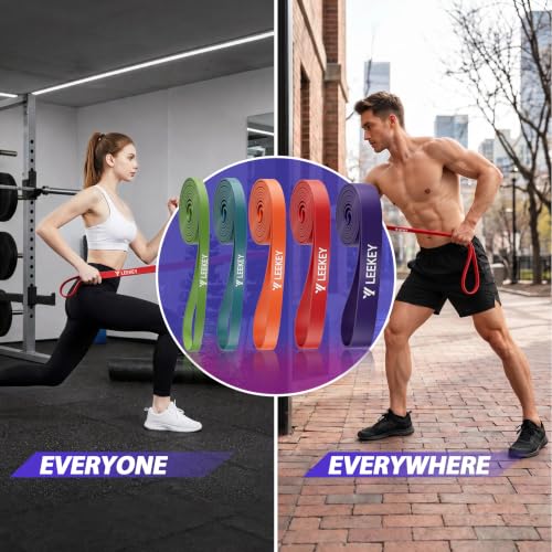 Image of LEEKEY Resistance Bands, Exercise Bands Pull Up Assist Bands - Workout Bands Set - Mobility Band Powerlifting Bands for Men and Women Fitness Training, Physical Therapy,Home Workouts
