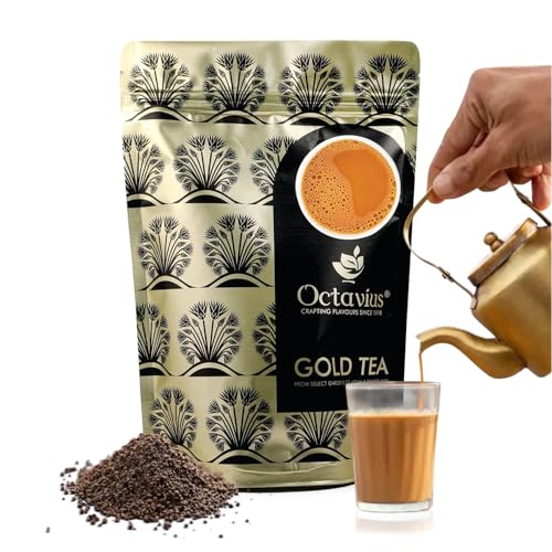 Image of Octavius Gold Tea 1kg | Assam & Darjeeling Blend | 15% Long Leaf Chai | Strong & Aromatic Chai Patti | Premium Black Tea | Rich Taste | 500 Cups