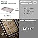 CHEFMADE 17-Inch Baking Sheet Pan, Non-Stick Carbon Steel Rimmed Cookie Sheet Pan for Oven Roasting Meat Bread Jelly Roll Battenberg Pizzas Pastries 12.8