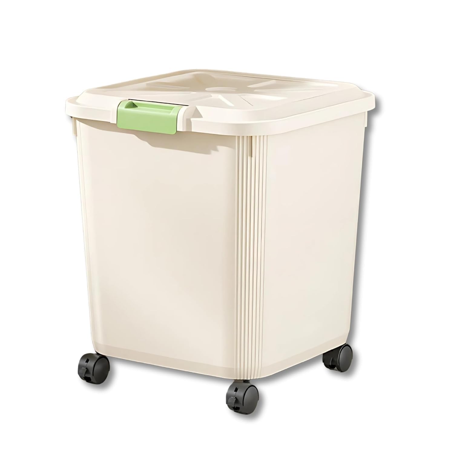 Ash & Roh Airtight Rice Storage Container with Wheels & Measuring Cup, Large Food Grain Storage Bin for Rice, Flour, Wheat, Pulses, Pet Food-image-34