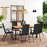 Ambiance élégante : la combinaison élégante du noir et du marron donne à votre terrasse ou votre balcon un look moderne et crée un environnement accueillant pour des parties conviviales et des repas détendus en plein air.
