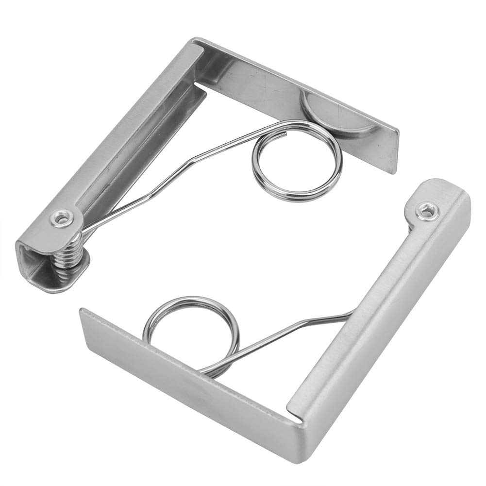 Tomotato 2Pcs Tablecloth Clips, Heavy Duty Picnic Table Clips Stainless Steel Large Spring Clips Table Cover Cloth Clamps For Home Party Picnics