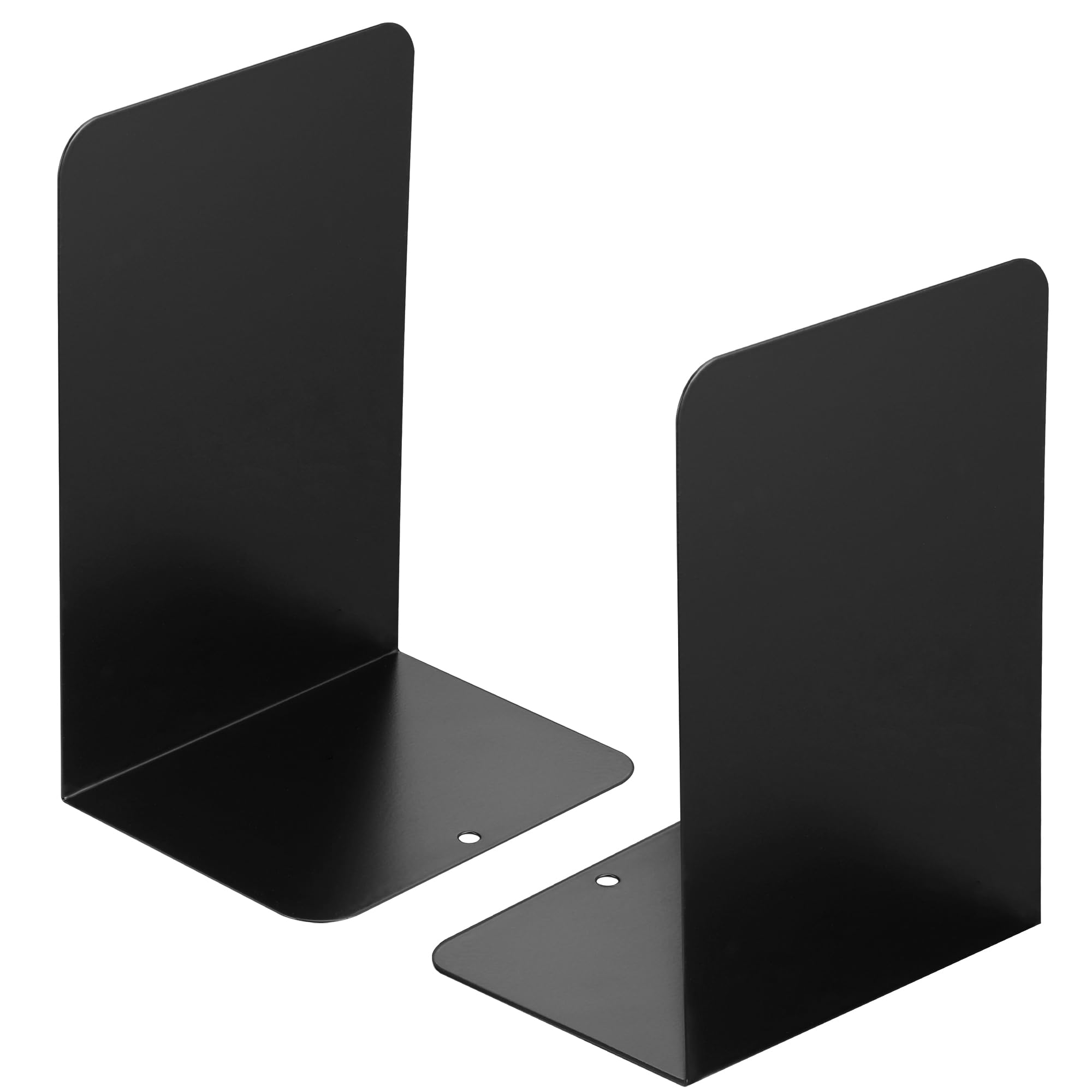 Fermalibri in Metallo Antiscivolo 2 Paia 4 Pezzi 10x13x20 cm per Mensole Ufficio Casa Scuole Nero