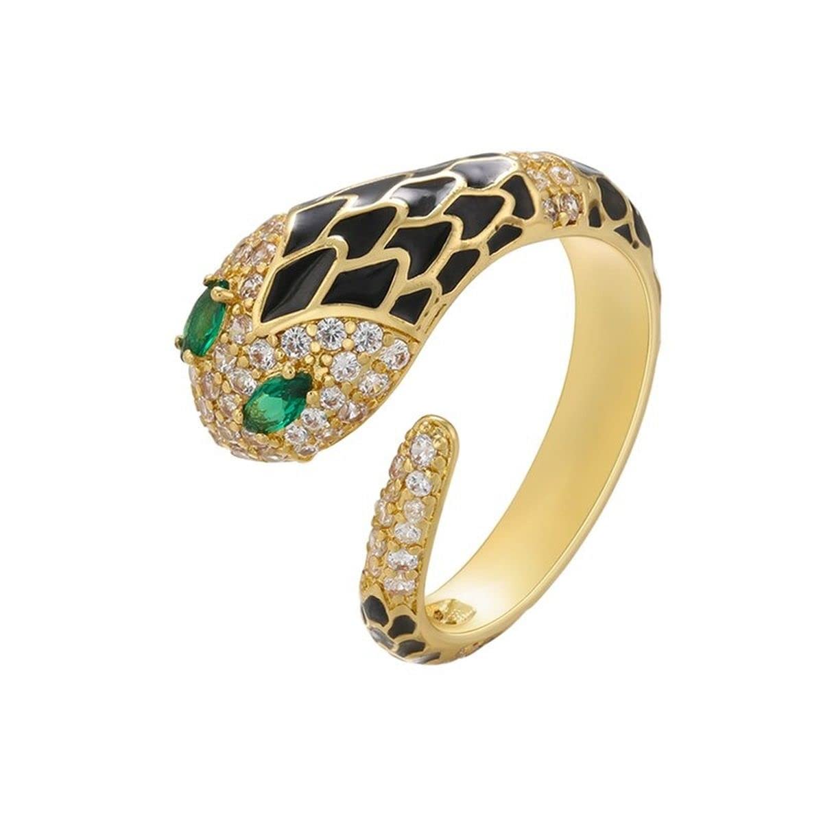 ZIVOM® Snake Copper Cubic Zirconia Enamel Gold Green Adjustable Ring Women (B0BY4F9N9B) Amazon Price History, Amazon Price Tracker