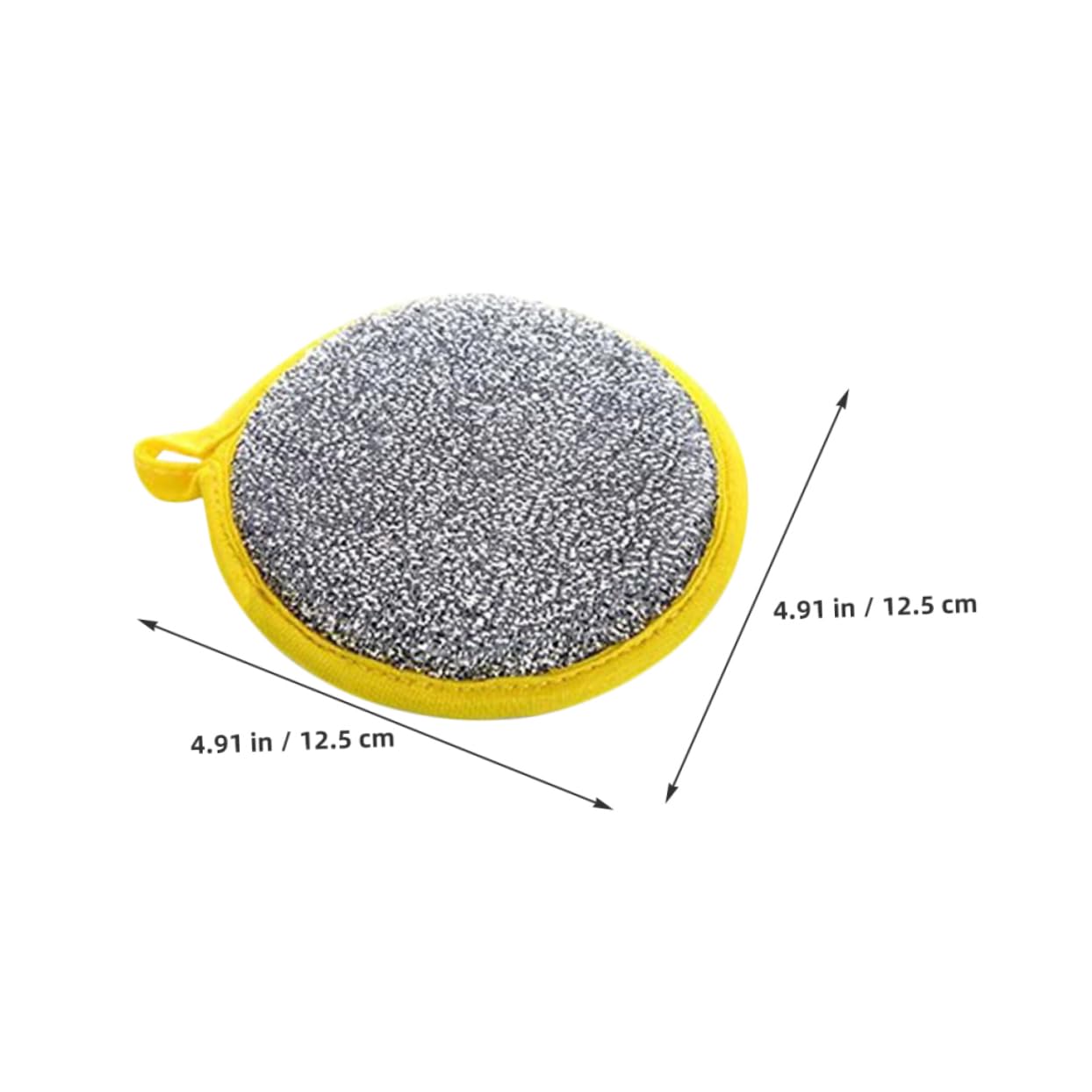 Cabilock 10pcs Round Dish Sponge Double Sided Dish Pad Kitchen Scrubber Metalic Sponge Multi-Purpose Cleaning Pad