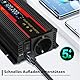 Wechselrichter Spannungswandler DC 12V / 24V auf AC 230V Modifizierte Sinuswelle Solar Inverter 700W/2000W mit EU Steckdosen, 2 USB Stromumwandler Adapter für Auto Kfz LKW Wohnwagen Camping