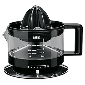 Braun TributeCollection Citruspers 1 CJ 3000 BK, Elektrische Citruspers, 20 W, 350 ml, Instelbare Pulp Controle, Vaatwasmachinebestendig, Zwart