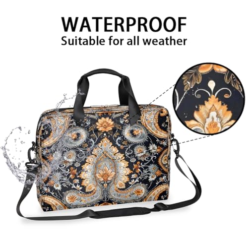 Maletín para portátil 16 pulgadas Paisley Ethnic Boho impermeable miniatura 3