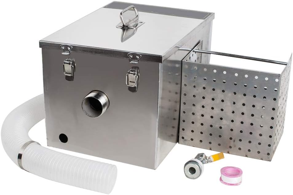 Funwill Commercial Grease Trap, Stainless Steel Grease Trap