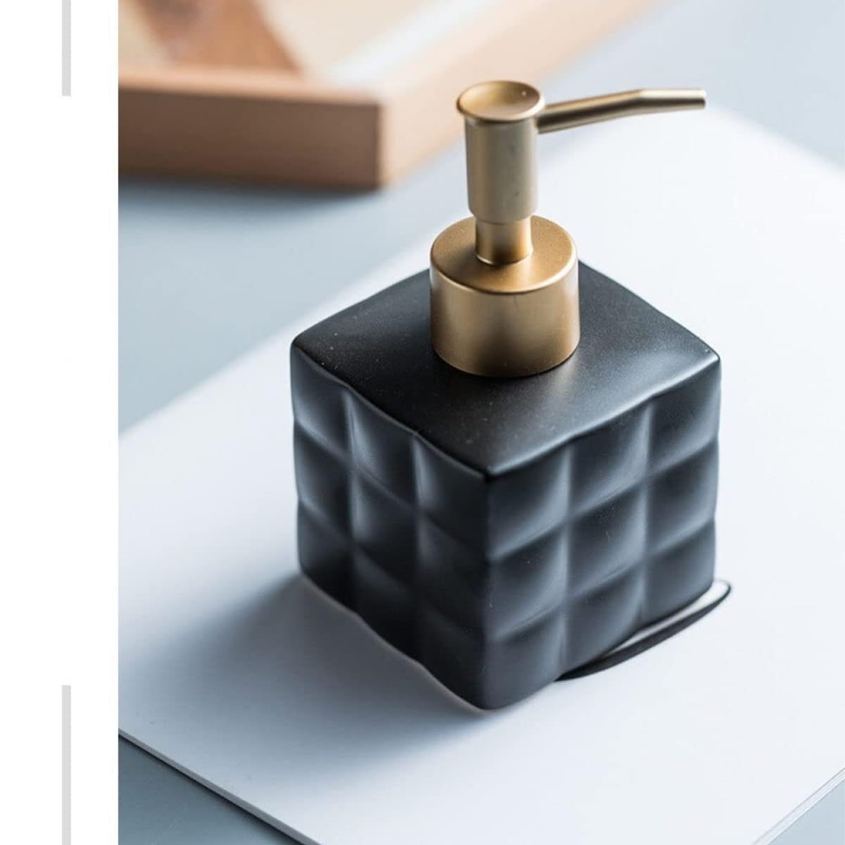 Dispenser Sapone Liquido Distributore Di Sapone Liquido In Ceramica Lozione Ricaricabile Bagno(G)