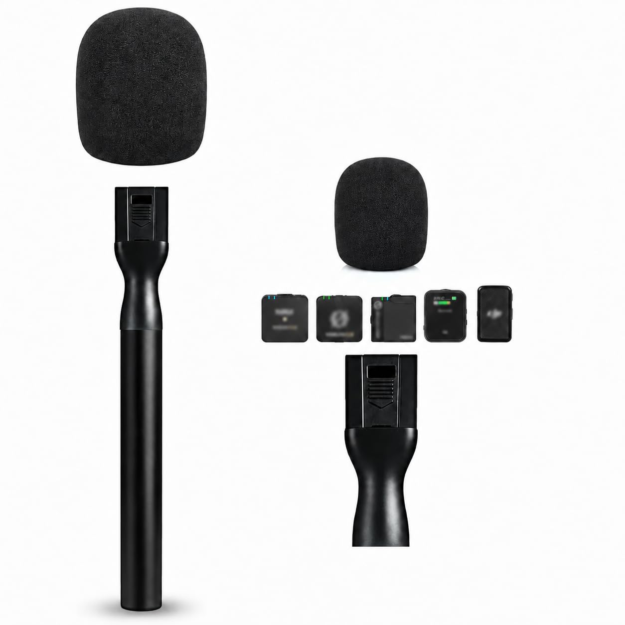 Interview Mic Handle Stick - Vlog & Podcast Grip -1