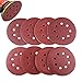 Disco de Lija, Gyvazla 80 Piezas Discos de Pulir Velcro ø 125 mm Grano Cada 10 x 40/60/80/120/180/240/320/400 para Lijadora orbital 8-Agujeros Velcro Papel De Lija