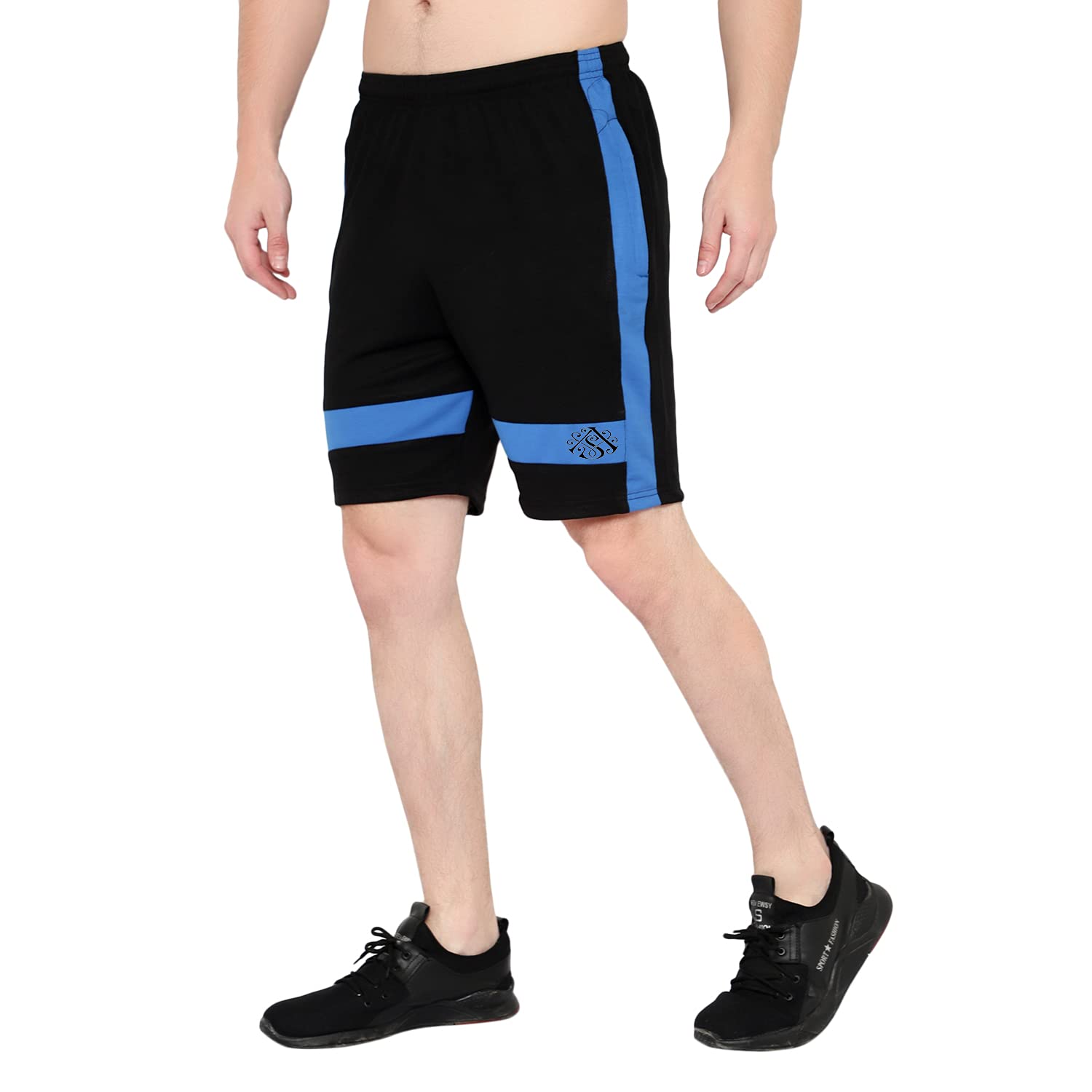 dia a dia Men's Gym Workout Sports Shorts with Zipper Pocket (Black, M)-picture-43